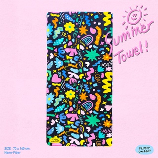 BLACK CONFETTI SUMMER TOWEL