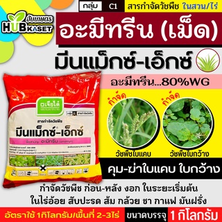 มีนแมกซ์-เอ็กซ์ 1กิโลกรัม ตราเจียไต๋ (อะมีทรีน80%WG) คุมก่อน-หลังงอกหญ้าใบแคบ ใบกว้าง