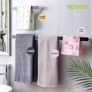 [พร้อมส่ง]Ecoco ราวติดผนัง ราวตากผ้าเช็ดตัว ราวแขวนผ้าในห้องน้ำ ติดผนังไม่ต้องเจาะรู ที่แขวนผ้า