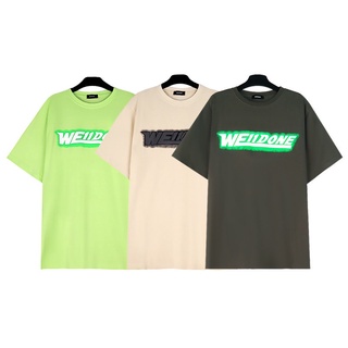 [S-5XL] เสื้อยืดแขนสั้น ผ้าฝ้าย พิมพ์ลายตัวอักษร WELLDONE พลัสไซซ์ สําหรับผู้ชาย และผู้หญิง