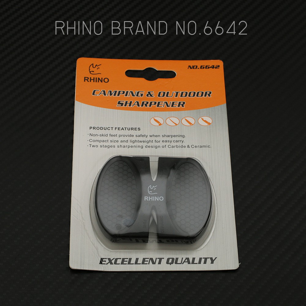 หินลับมีดแบบพกพา RHINO BRAND NO.6642 Camping & Outdoor Sharpener (ของแท้)