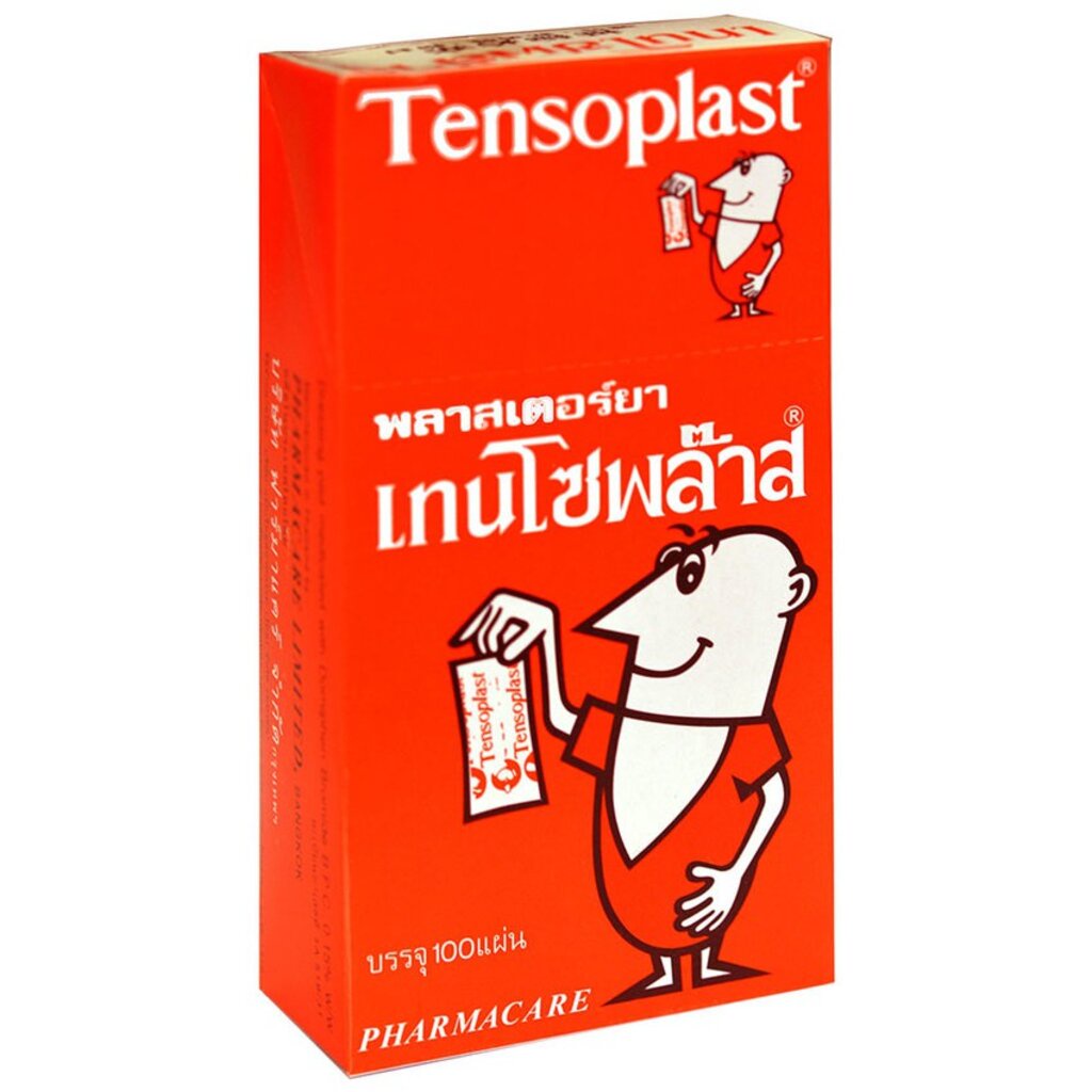 Tensoplast Strips 100 ชิ้น (1กล่อง) พลาสเตอร์ยปิดเเผลชนิดผ้ายืด