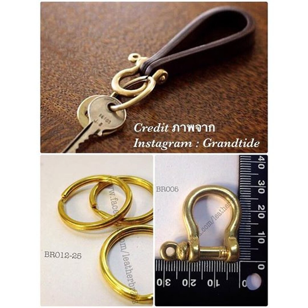BR005 เกือกม้า อะไหล่ทองเหลืองแท้ ประกอบทำพวงกุญแจ**ราคาต่อชิ้น** - รูปที่ 4