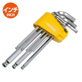 ประแจหกเหลี่ยมชนิดยาว นิ้ว 9 ชิ้น ( Long Hex Wrench Set Inch 9 Pcs )