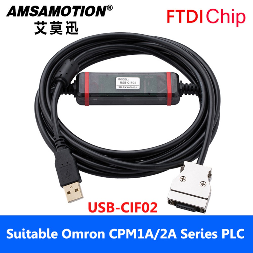 สายเคเบิลโปรแกรมมิ่ง Omron PLC USB-CIF02 CPM1A 2A สําหรับดาวน์โหลด