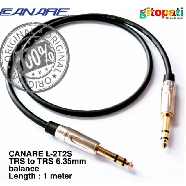 Canare L-2t2s TRS ถึง TRS 6.5 มม. บาลานซ์ 1 เมตร