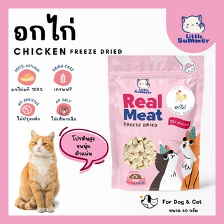 [Little summer] พร้อมส่ง🍗 ขนมแมว ฟรีซดราย Freeze-Dried  อกไก่ ฟรีซดรายแท้ 100%