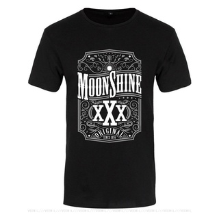 เสื้อยืดผ้าฝ้าย 100% พิมพ์ลาย Moonshine Premium สีดํา ระบายอากาศ สําหรับผู้ชาย LHZYสามารถปรับแต่งได้