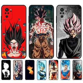 เคสโทรศัพท์มือถือ ซิลิโคนนิ่ม Tpu ลายดราก้อนบอล Z Son Goku Super สีดํา สําหรับ Xiaomi Redmi Note 10 Pro 5G 4G 10S Redmi 10 2022 10C