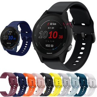 สายนาฬิกาข้อมือซิลิโคน สําหรับ Garmin Forerunner 255 255m 245 245m Music 158 55 Venu 2 Plus sq vivoactive 4 20 มม. 22 มม.