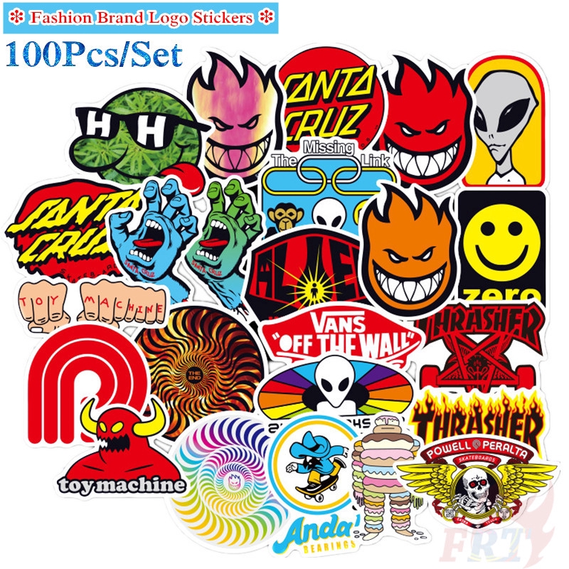 100 ชิ้น / ชุด ชุดสติ๊กเกอร์แฟชั่น โลโก้แบรนด์ 03 Jdm สติ๊กเกอร์ สําหรับติดตกแต่งกระเป๋าเดินทาง สเก็ตบอร์ด แล็ปท็อป