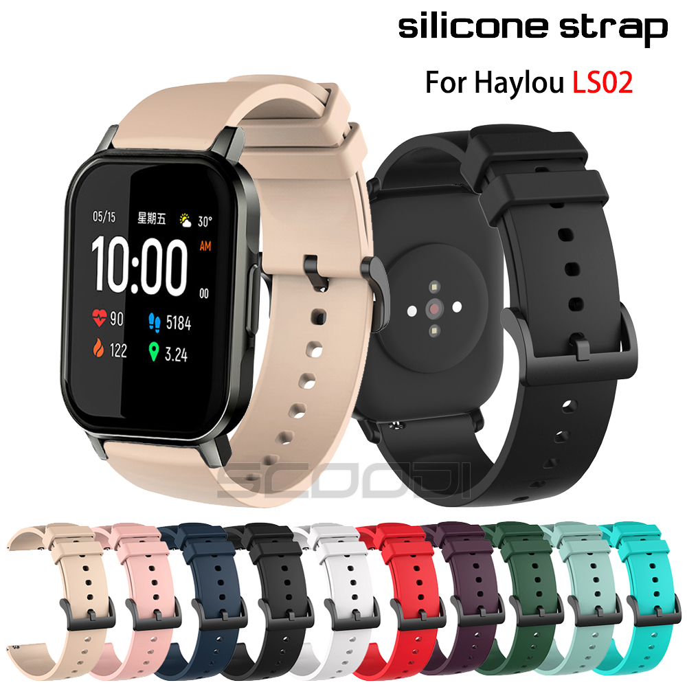 สายนาฬิกาข้อมือซิลิโคน สําหรับ Xiaomi Haylou Smart watch 2 LS02 RS4 RS4 Plus Smartwatch Sport