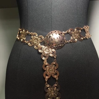 Vintage Jewelry เข็มขัดชุดไทย สีนาค เข็มขัดแฟชั่นสีทอง สีเงินมีสามสีให้เลือก