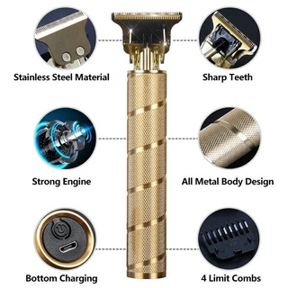 มีดโกนหนวดไฟฟ้าแบบชาร์จไฟได้ 0 มม. สําหรับตัดผมผู้ชาย
