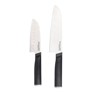 KITCHENAID SANTOKU KNIFE SET – 2 PIECE WITH BLADE COVERS KEG2PTHEOHOBA