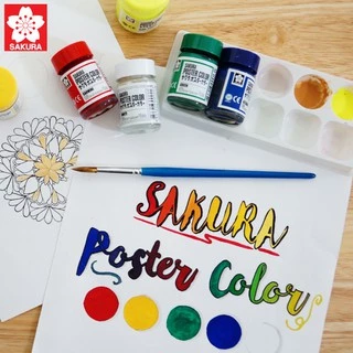 SAKURA (ซากุระ) สีโปสเตอร์ ชนิดขวด ขนาด 60 cc. สีธรรมชาติ Poster Color รหัส PW