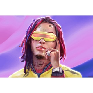 โปสเตอร์ Lil Pump ลิล ปัมป์ Poster วอลเปเปอร์ ตกแต่งผนัง Hip hop Hiphop ฮิปฮอป rapper แร็ปเปอร์ ของขวัญ โปสเตอร์ฮิปฮอป