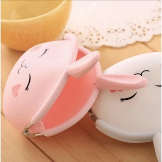 พร้อมส่ง >> กระเป๋าซิลิโคน รุ่น กระต่าย ( 29 บาท ) ใส่เหรียญ ใส่เงิน พกพาสะดวก งานจริงน่ารักมาก