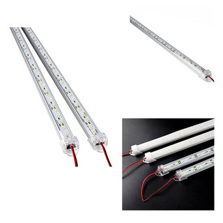 แถบไฟ LED อลูมิเนียม สีขาว กันน้ำ 12V ขนาด 50 เซนติเมตร 2 ชิ้น