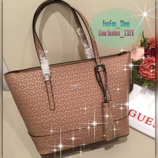 Guess Decimals Medium Tote Bag กระเป๋าถือหรือสะพาย