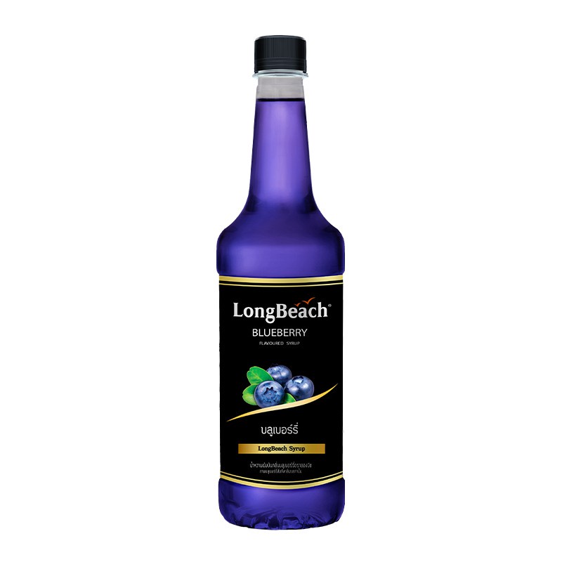 ลองบีช ไซรัป กลิ่นบลูเบอร์รี่ (LongBeach Blueberry Syrup) ปริมาตรสุทธิ 740 มล.