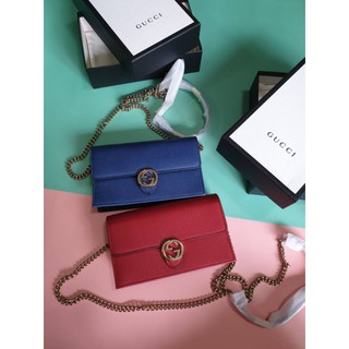 (แท้100%) Gucci Interlocking Wallet