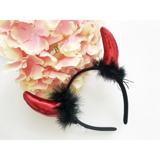 ที่คาดผม ฮาโลวีน เขาปีศาจ เขาแดง ที่คาดผมยูนิคอร์น ที่คาดผมเขา Halloween Red Devil Unicorn Horns Headbands