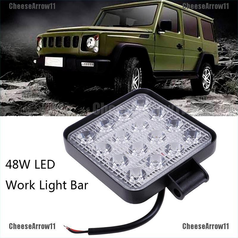 20 Pezzi Luci LED Lavoro 48W Quadrate - 12V, 4 Pollici, Per Camion Trattore Offroad