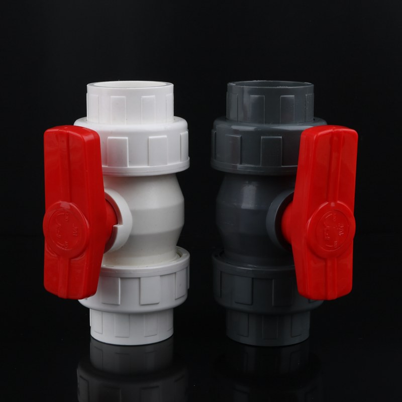 1 PC 20/25/32/40/50 มม.วาล์ว PVC PVC Ball Union วาล์วสําหรับสวนชลประทาน PVC Union ตัวเชื่อมต่อตรง