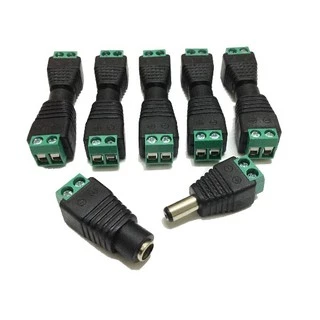 แจ็ค DC Jack ตัวผู้ ตัวเมีย Connector 5คู่ (10ชิ้น) แจ๊คชาย หญิง 5.5*2.1mm กล้องวงจรปิด CCTV