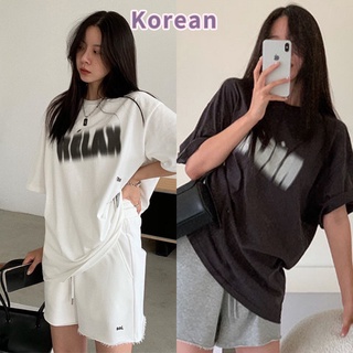 Korean เสื้อยืดRELAX ชิกๆชิวๆ สไตล์เกาหลีน่ารัก ผักผ่อน เสื้อยืดนิ่ม แขนสั้น เนื้อผ้าดี R44