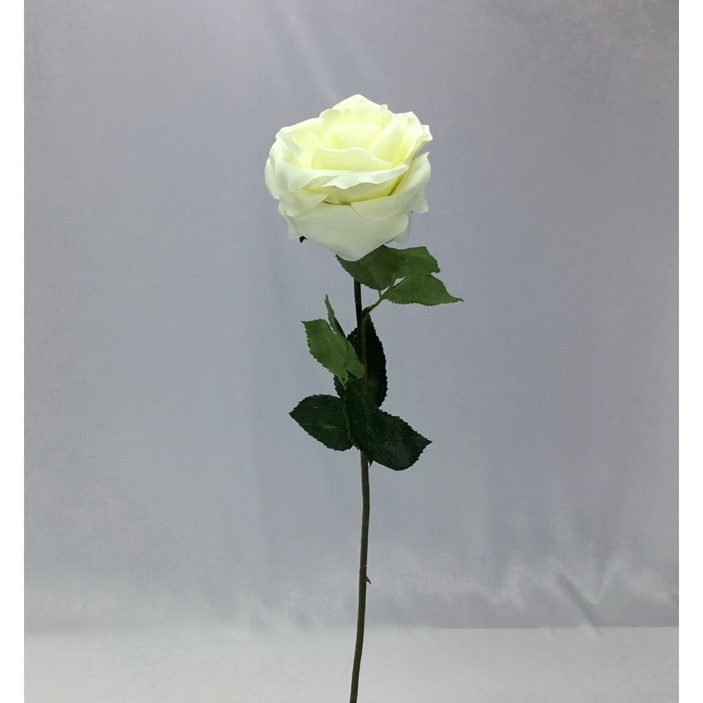 ดอกกุหลาบสีขาวดอกใหญ่ Artificial Rose ดอกไม้ประดิษฐ์เกรดพรีเมี่ยม