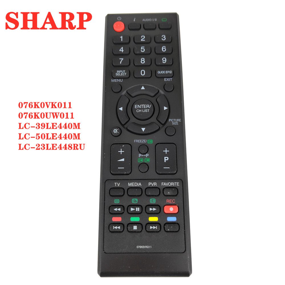 รีโมทคอนโทรลสําหรับ Sharp 077K0VK011 0776K0UW011 LC-39LE440M LC-50LE440M LC-23LE448RU LCD HDTV TV