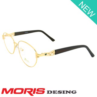 Moris แว่นตา รุ่น สีทอง กรอบเต็ม ขาข้อต่อ วัสดุ สแตนเลส สตีล (สำหรับตัดเลนส์) Eyewear Top Glasses Frame