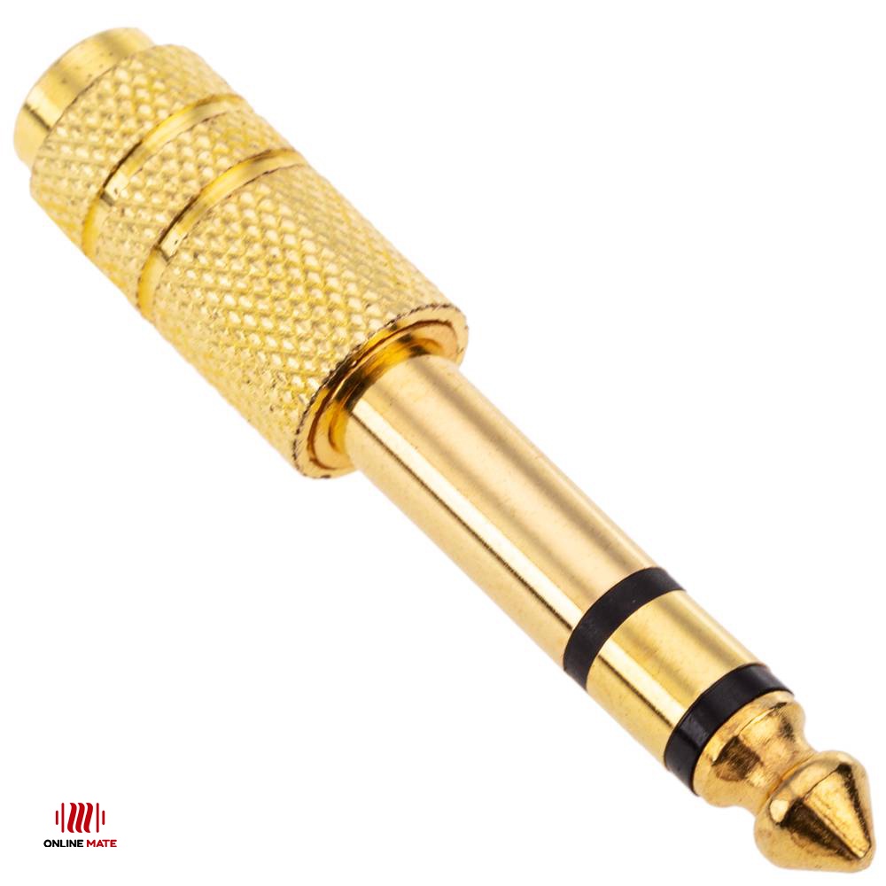 แจ็คหัวแปลง 3.5 เป็น 6.3 หัวแปลงสายไมค์โครโฟน สายหูฟัง - OnlineMate