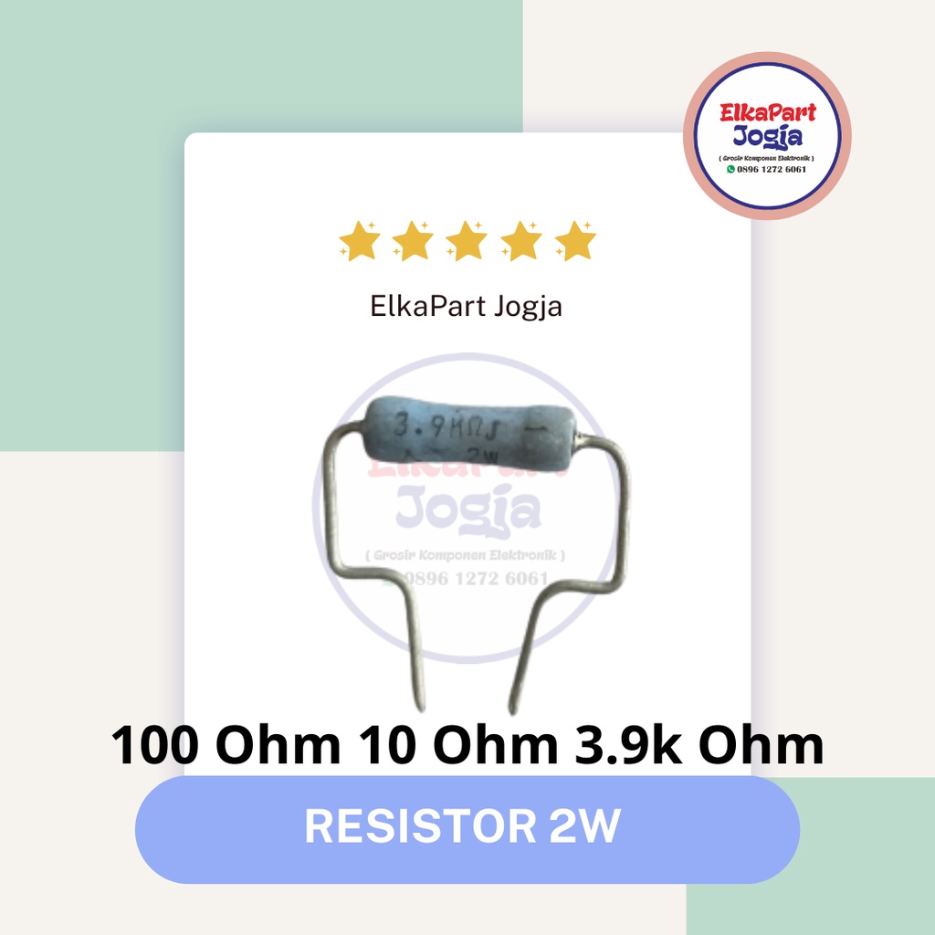 RESISTOR JAPAN 2W 5% 10 Ohm 100 Ohm 3.9K Ohm 3K9 Ohm Resistor ฟิล์มโลหะ