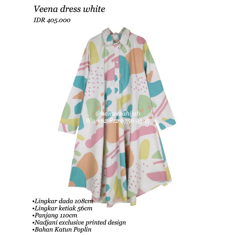 VEENA DRESS สีขาว BY NADJANI ORIGINAL