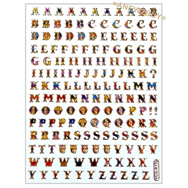 สติ๊กเกอร์ตัวอักษรภาษาอังกฤษ (Alphabets Stickers Letters English )