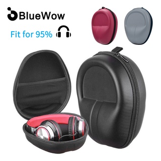 กล่องหูฟัง Bluewow S12, หูฟังป้องกันเปลือกแข็งสำหรับเดินทาง กล่องเก็บหูฟังแบบพับได้