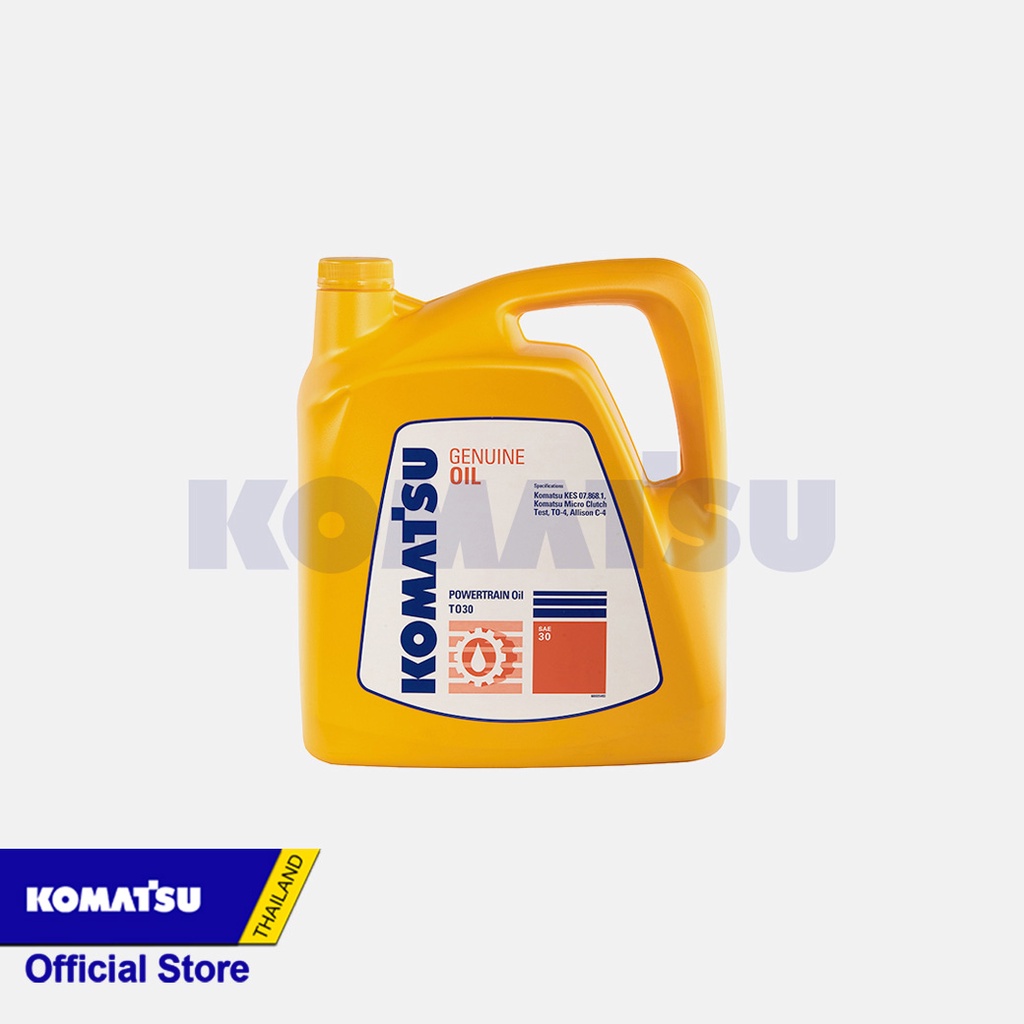 KOMATSU น้ำมันระบบส่งกำลัง Komatsu TO30 5 ลิตร Komatsu Powertrain Oil TO 30 1*5L TO30-005L สำหรับ AL