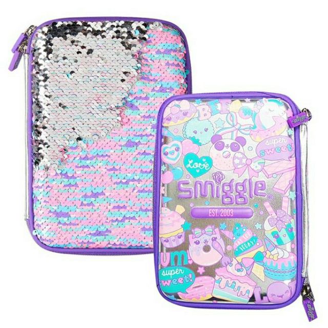 SOLD OUT‼ Smiggle Flashy Hardtop Sequin Pencil Case แท้ 💯%‼