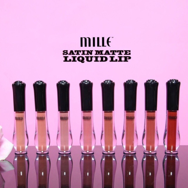 (ของแท้/พร้อมส่ง) Mille Satin Matte Liquid Lip