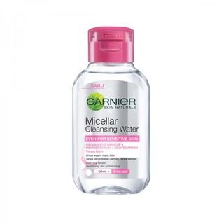 การ์นิเย่ ไมเซล่า คลีนซิ่ง วอเตอร์ 50 มล สีชมพู. GARNIER MICELLAR CLEANSING WATER 50 ml.