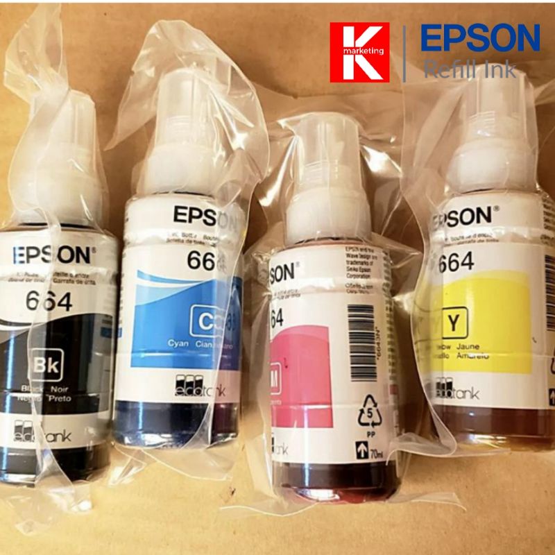หมึกเติม EPSON ของแท้ สำหรับหมึก L-SERIESEPSON T6641ของแท้ สำหรับหมึก L-SERIES, L100, L110, L120, L2