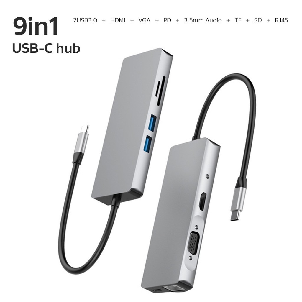 โปรโมชั่น Type-C Multifunctional Converter HUB USB-C Multimedia adpater อุปกรณ์ต่อพ่วง / COCO-PHONE ไมโครโฟนยูเอสบี ไมโครโฟน ไมโครโฟนไร้สาย ไมโครโฟนไลฟ์สด