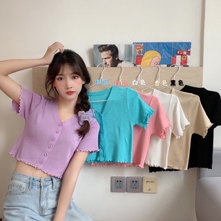 heygirlshop.th (#พร้อมส่ง) พรมแขนสั้นแต่วขอบระบาย