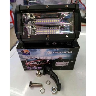 LED LIGHT BAR ไฟสปอร์ตไลท์ ไฟหน้ารถ ไฟท้าย 72W 12V-24V รุ่น COMBO BEAM ทรงเหลี่ยม เเสงขาว งานพ 1PCS