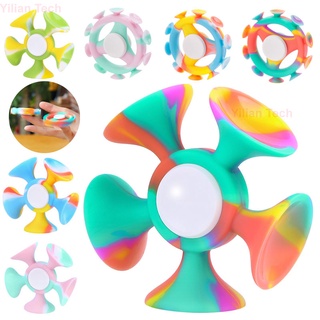 ของเล่น Fidget Spinner แบบซิลิโคน ช่วยบรรเทาความเครียด สําหรับเด็ก และผู้ใหญ่