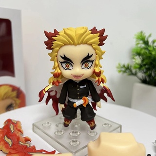 ฟิกเกอร์การ์ตูนอนิเมะ Demon Slayer Rengoku Kyoujurou GSC Nendoroid #1541 ฟิกเกอร์ PVC ขนาด 10 ซม.