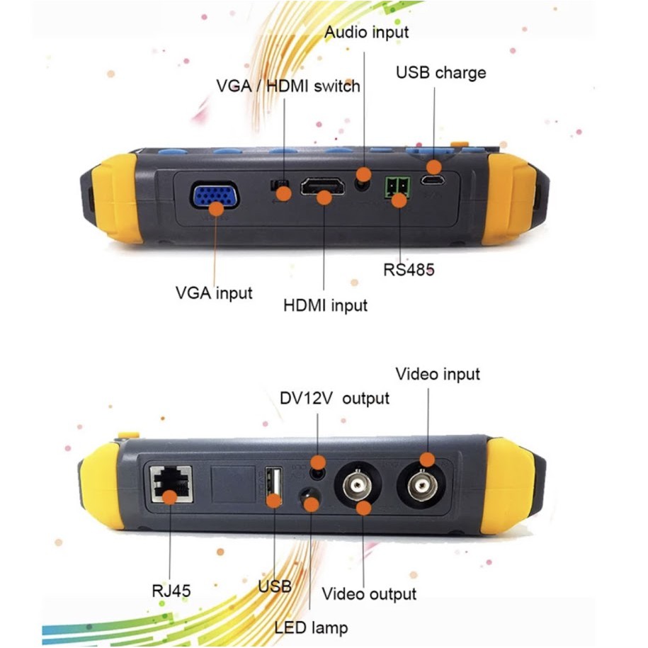 ใหม่อัพเกรด 5นิ้วTFT LCD HD 8MP TVI AHD CVI CVBSความปลอดภัยจอภาพIn Oneกล้องวงจรปิดTesterอินพุตHDMI VGA IV8W - รูปที่ 3